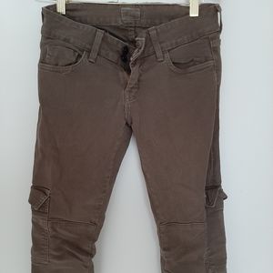 Olive Green Hudson Combat Stretchy Jeans.